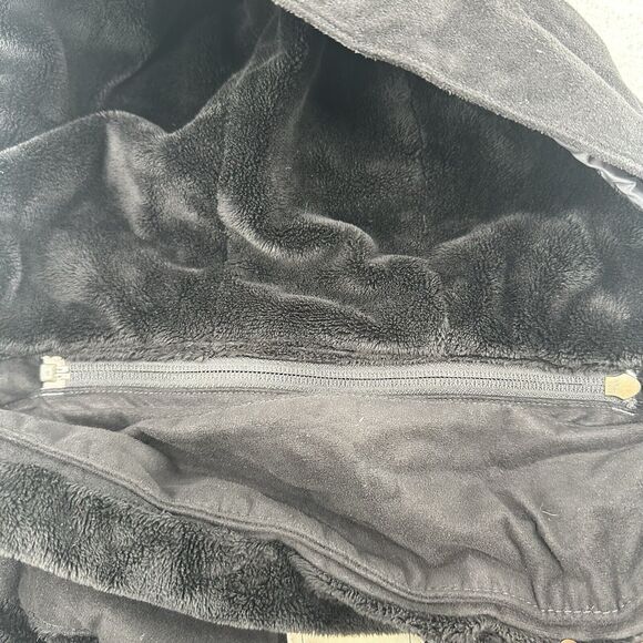 L.L. BEAN - Women's Fleece Lined Primaloft Quilted Hooded Black Coat Size L - Picture 12 of 15